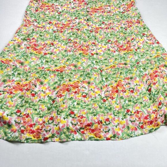 LOFT Plus Size Dress PL NWT Boho Tiered Ruffle Flutter Sleeve Summer Floral - Picture 2 of 11